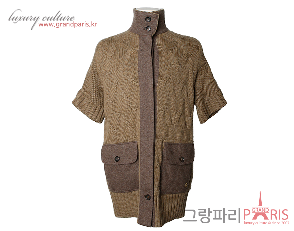 로로피아나 캐시미어 가디건 카키 브라운 48