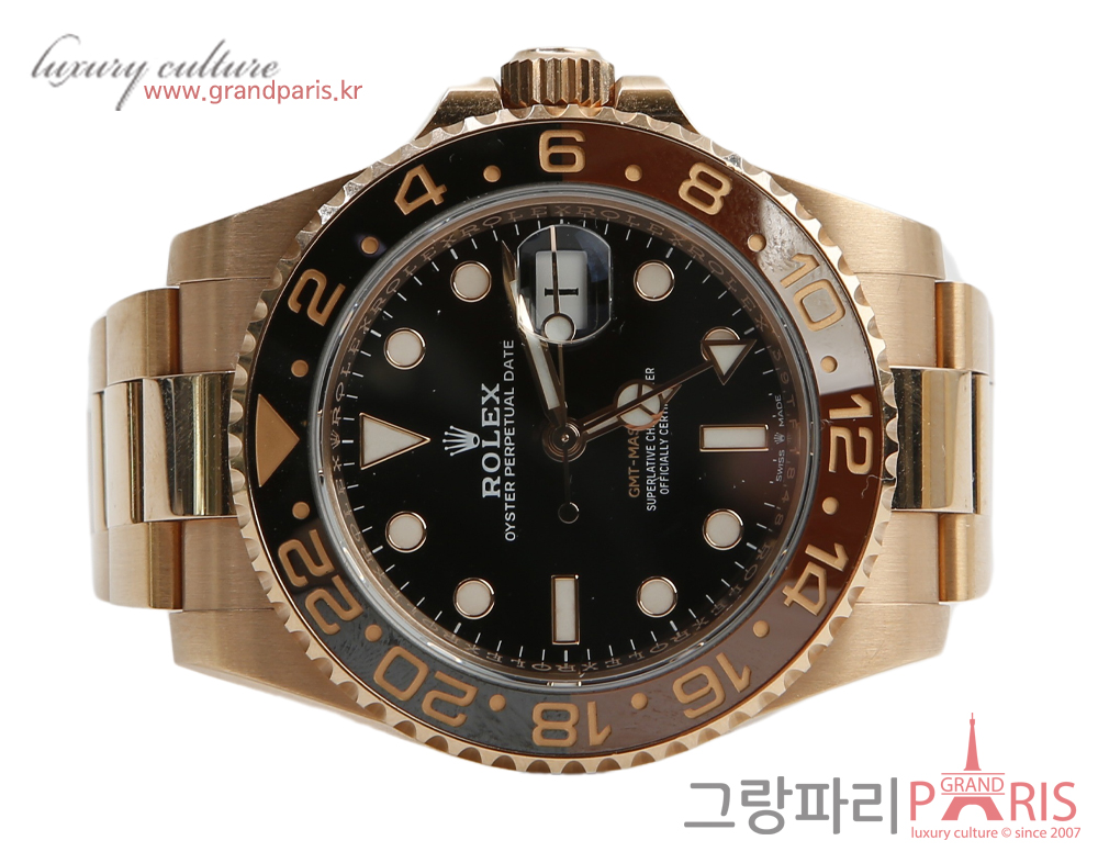 로렉스 GMT 마스터 II 오이스터 40mm 로즈골드 126715CHNR