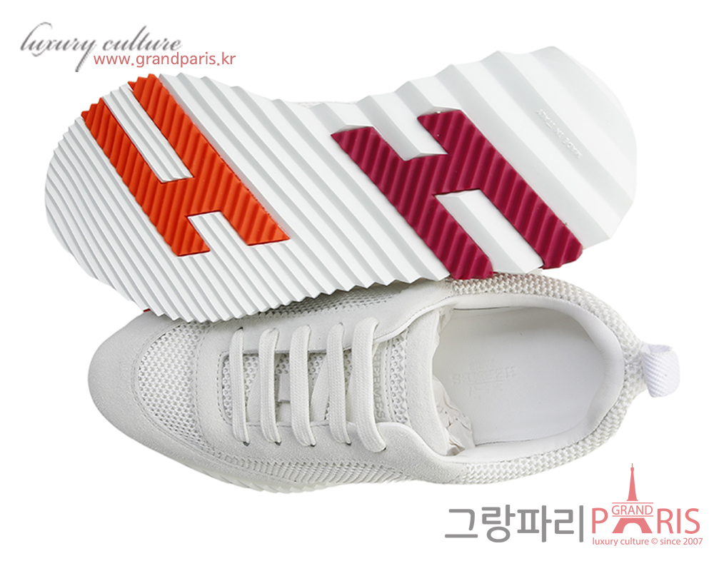 에르메스 바운싱 스니커즈 메쉬 블랑 36