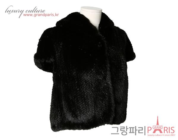 엘페 숏 슬리브 밍크 재킷