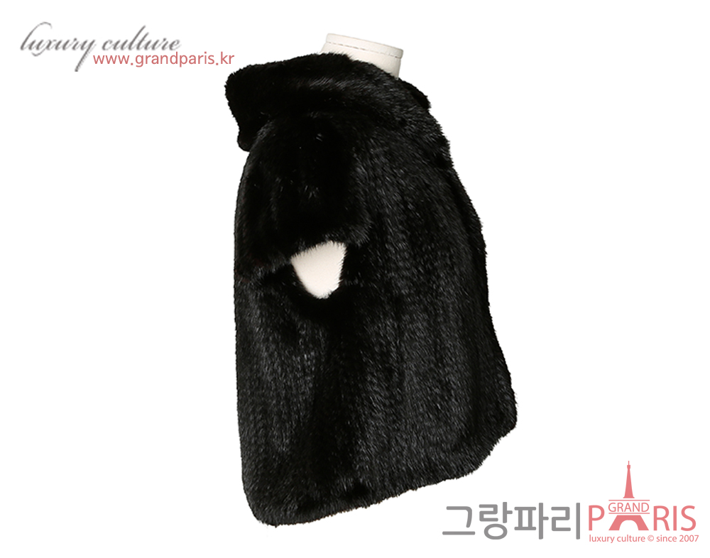 엘페 숏 슬리브 밍크 재킷