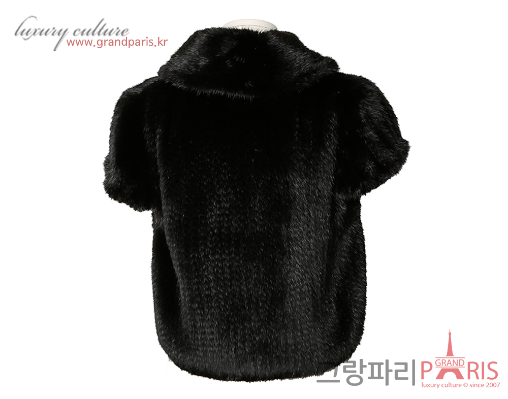 엘페 숏 슬리브 밍크 재킷