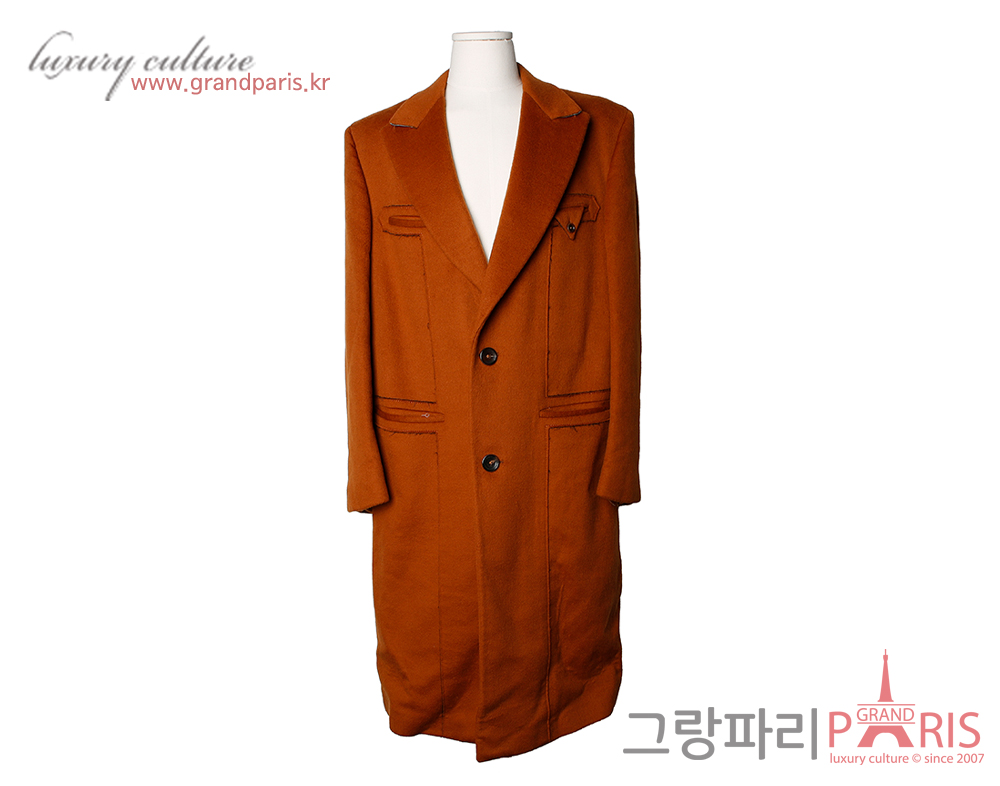 에르메네질도 제냐 비큐나 캐시미어 롱 코트 카멜 48