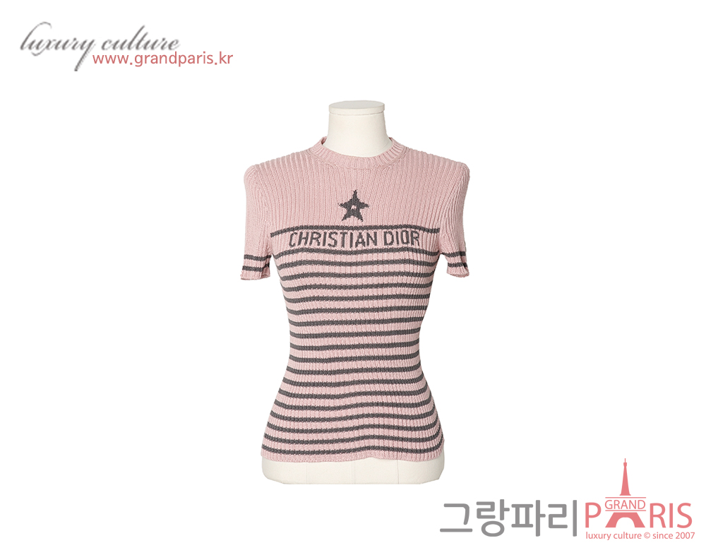 디올 리비에라 코튼 니트 핑크 38