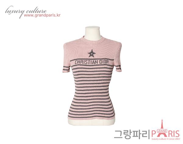 디올 리비에라 코튼 니트 핑크 38