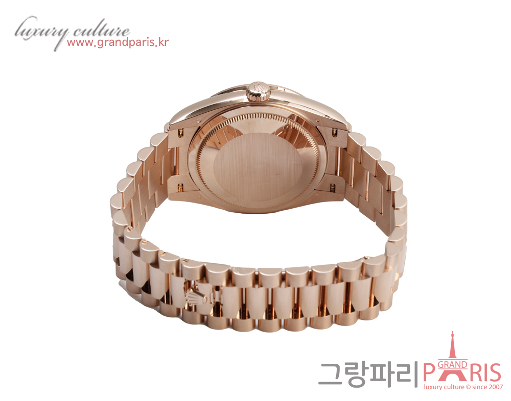로렉스 데이데이트 36mm 로즈골드 다이아 베젤 그린 어벤추린 다이얼 128345RBR