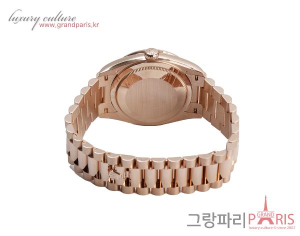 로렉스 데이데이트 36mm 로즈골드 다이아 베젤 그린 어벤추린 다이얼 128345RBR