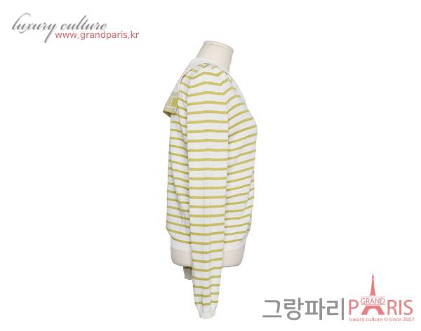 디올 리비에라 카프리 마리니에르 실크 코튼 니트 라임 화이트 38