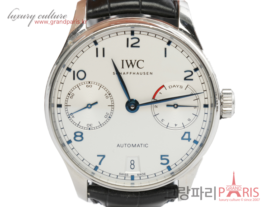 IWC 포르투기저 세븐데이즈 블루핸즈 IW500705