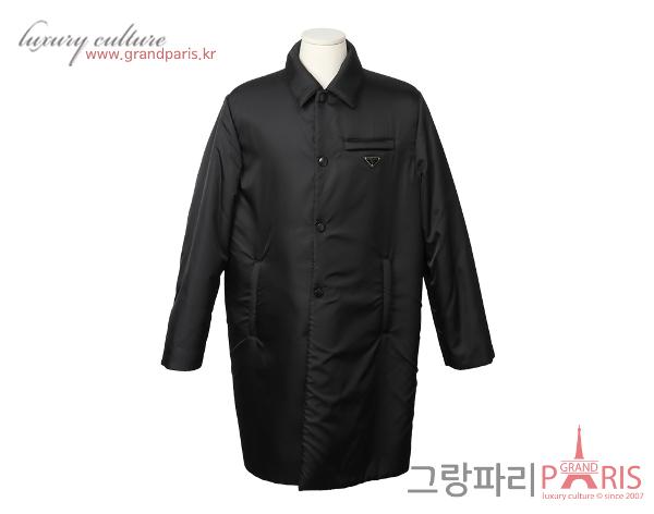 프라다 롱 다운 재킷 블랙 XL