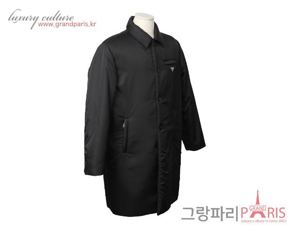 프라다 롱 다운 재킷 블랙 XL