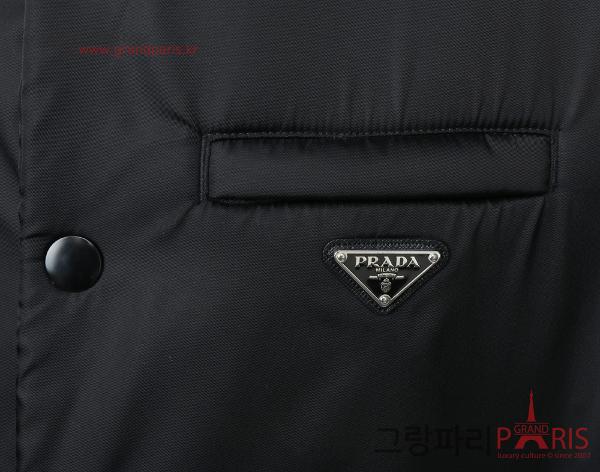 프라다 롱 다운 재킷 블랙 XL