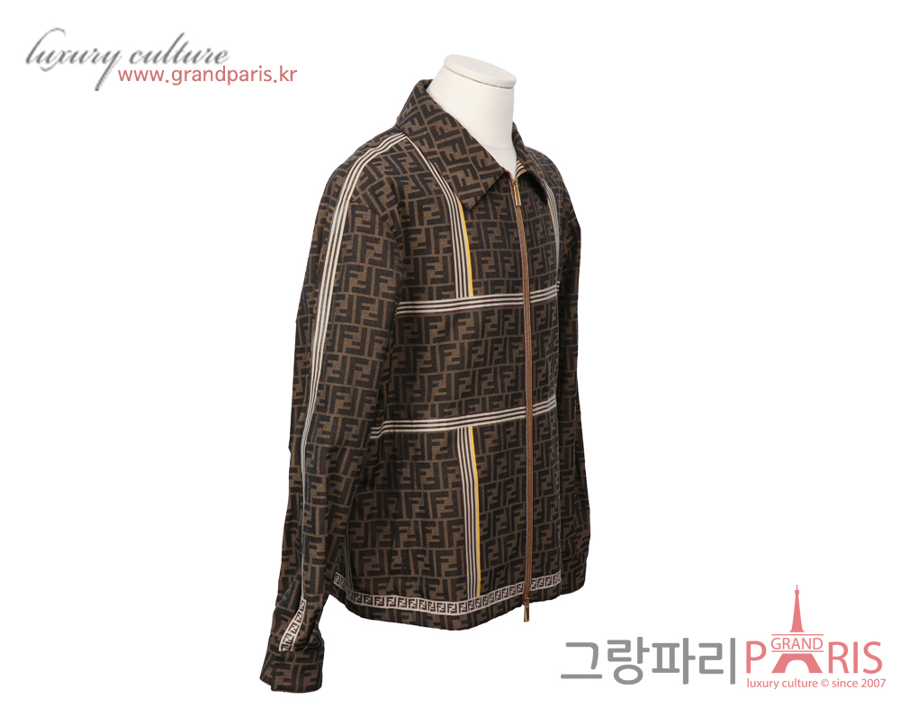 펜디 FF 주카 블루종 재킷 브라운 50