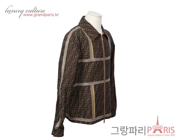 펜디 FF 주카 블루종 재킷 브라운 50