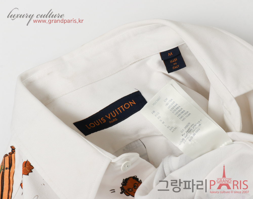 루이비통 뉴 워커스 프린팅 셔츠 재킷 화이트 M