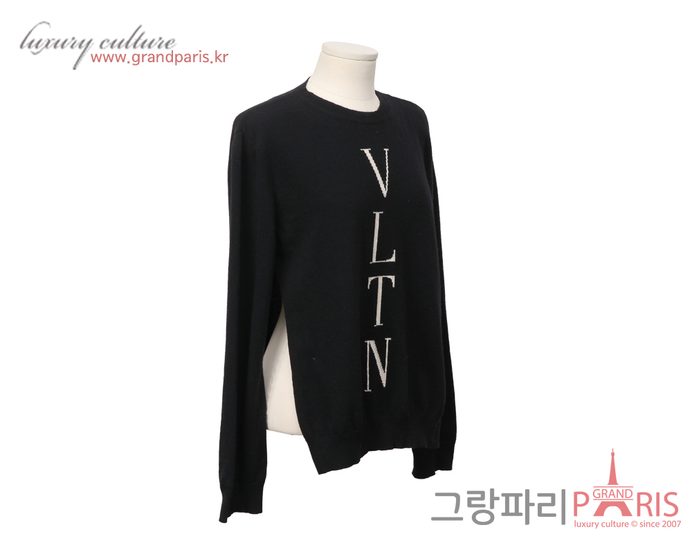 발렌티노 캐시미어 니트 블랙 S