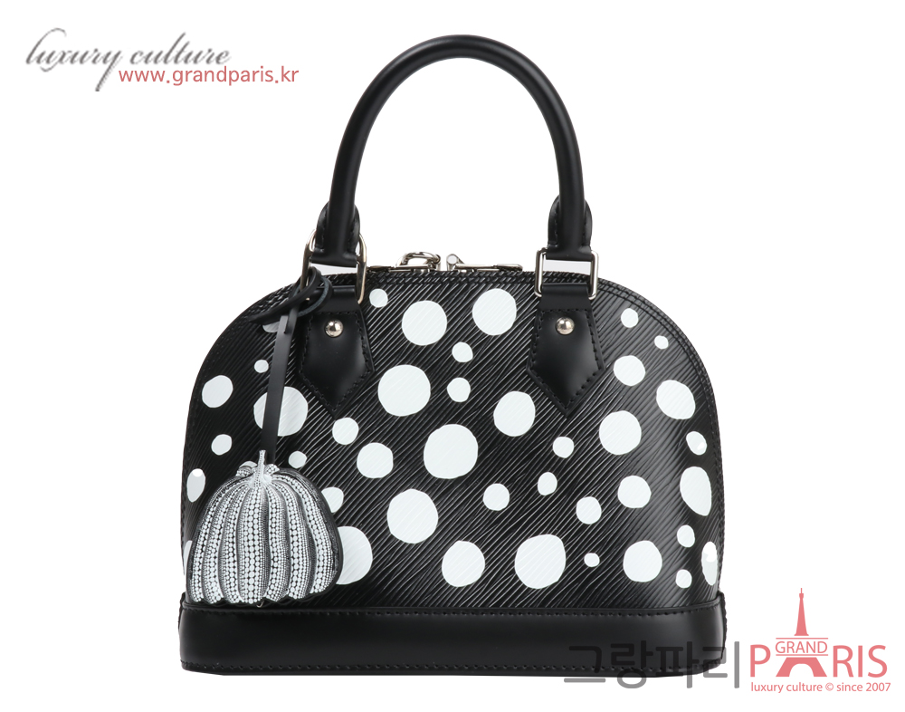 루이비통 쿠사마 야요이 알마 BB 블랙 화이트