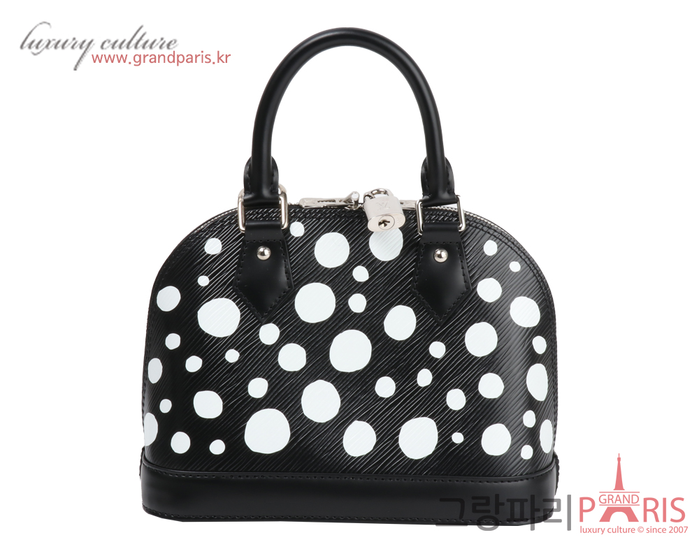 루이비통 쿠사마 야요이 알마 BB 블랙 화이트
