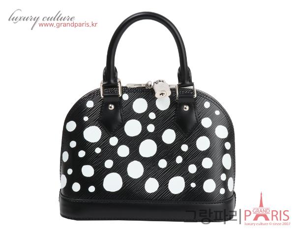 루이비통 쿠사마 야요이 알마 BB 블랙 화이트