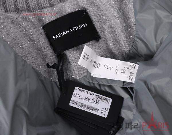 파비아나 필리피 펄 패딩 재킷 그레이 42