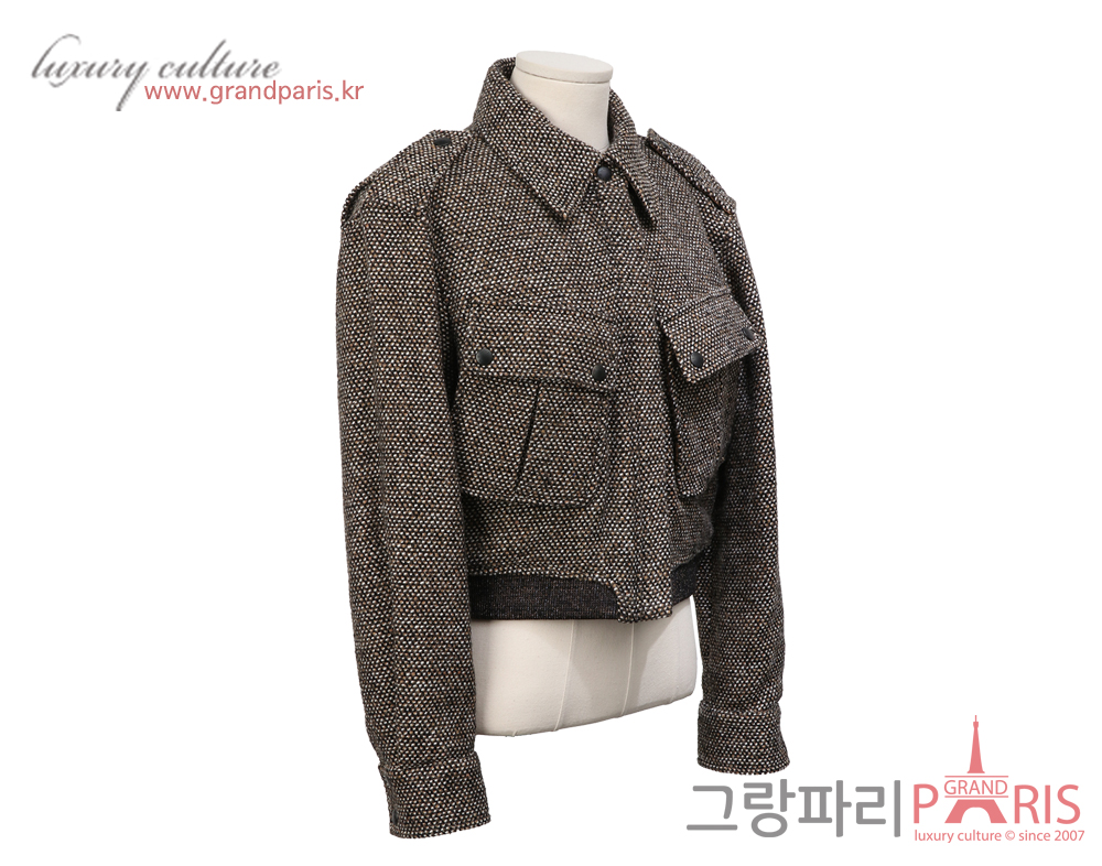 루이비통 봄버 재킷 브라운 블랙 38