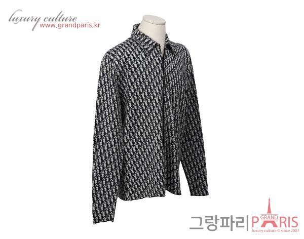 디올 오블리크 오버 셔츠 네이비 블루 XL