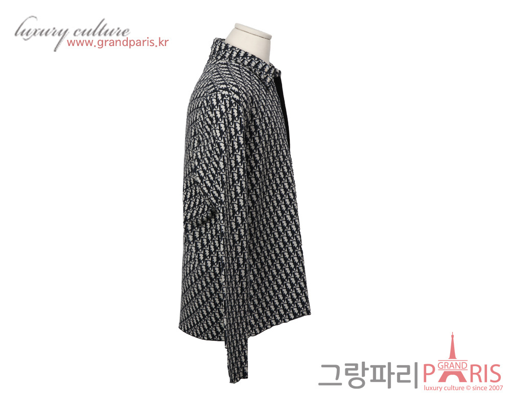 디올 오블리크 오버 셔츠 네이비 블루 XL