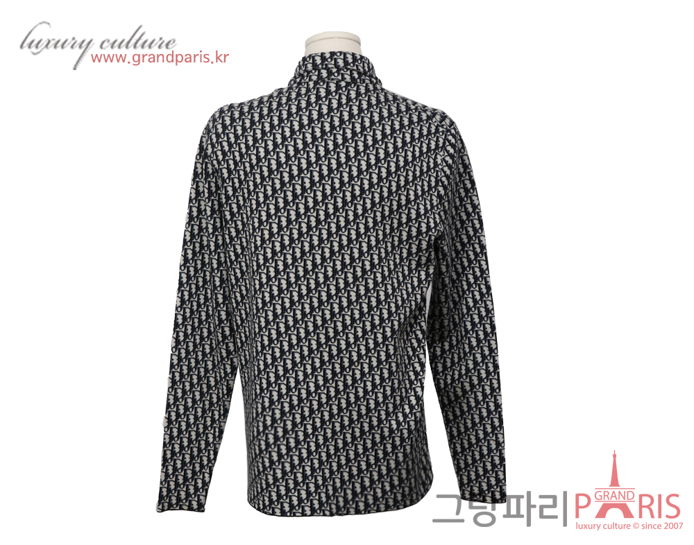 디올 오블리크 오버 셔츠 네이비 블루 XL
