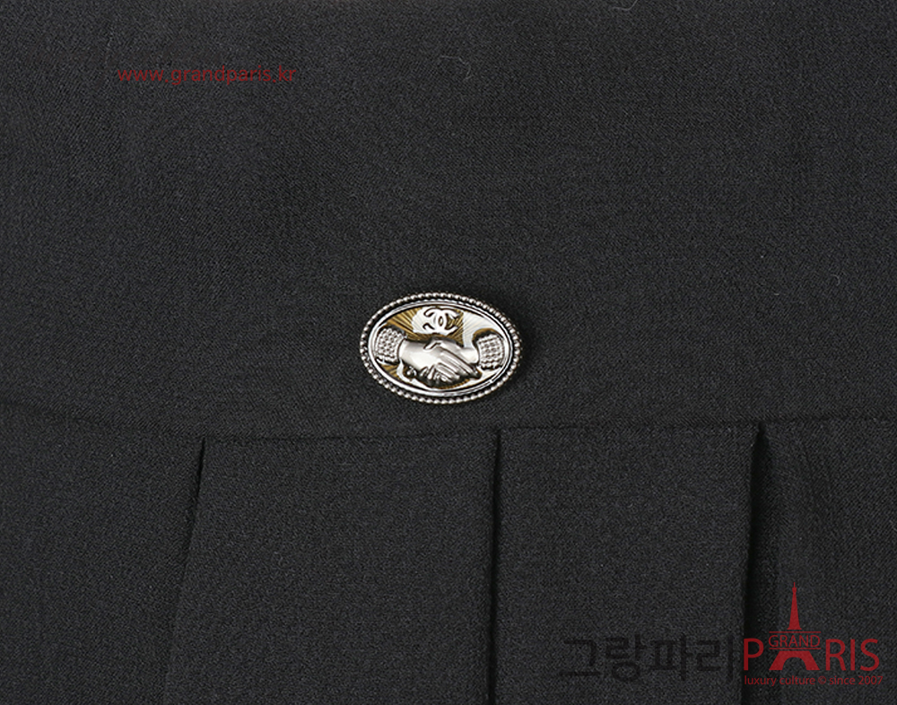 샤넬 실크 플리츠 스커트 블랙 38