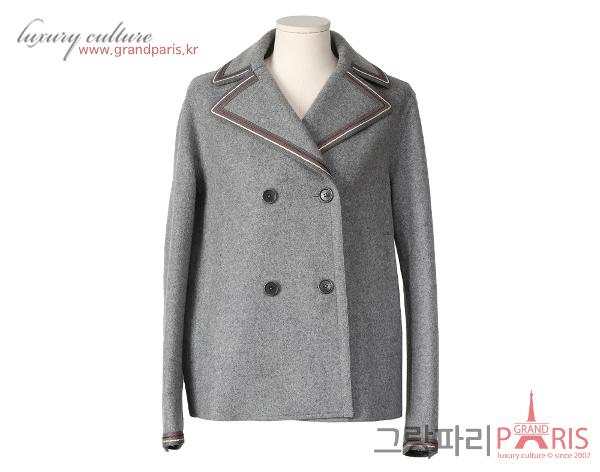 로로피아나 캐시미어 하프 코트 그레이 44