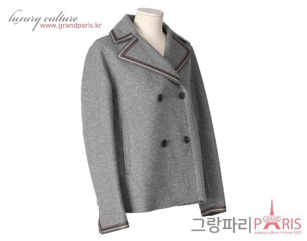 로로피아나 캐시미어 하프 코트 그레이 44