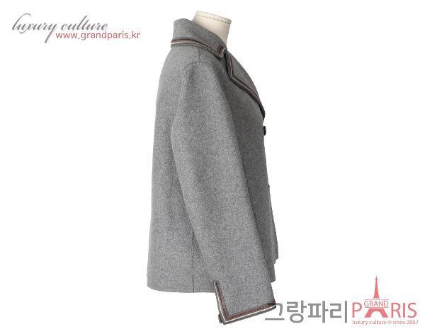 로로피아나 캐시미어 하프 코트 그레이 44