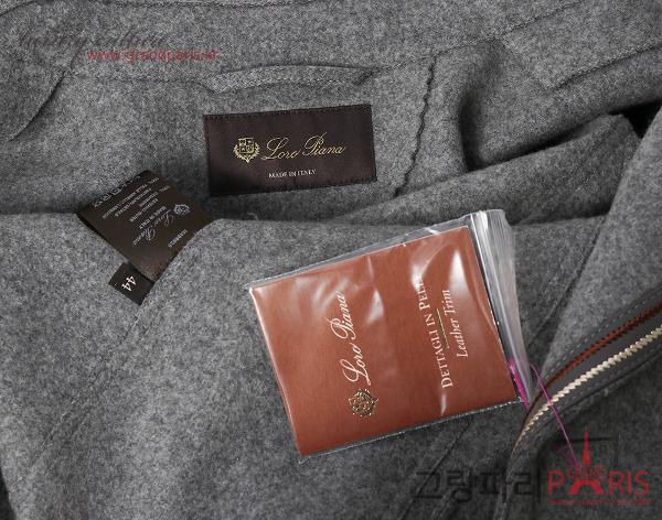 로로피아나 캐시미어 하프 코트 그레이 44