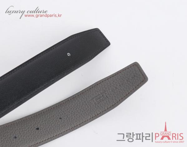 에르메스 H 벨트 리버시블 레더 스트랩 32mm 블랙 그리스 에땅 은장 95