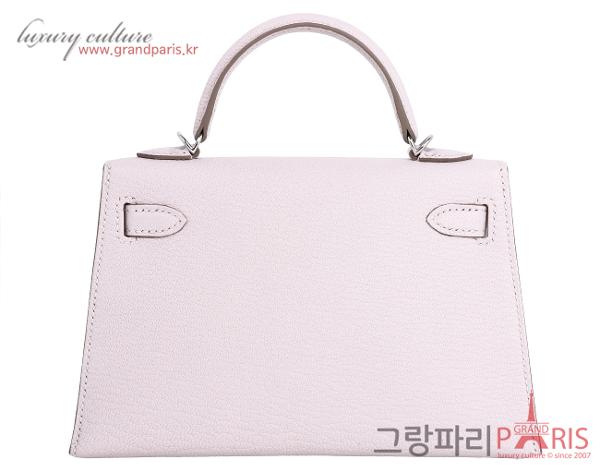 에르메스 미니 켈리 II 모브 페일 은장 U