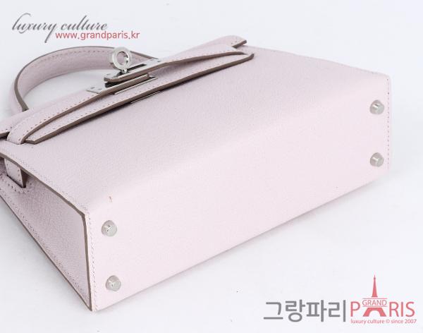 에르메스 미니 켈리 II 모브 페일 은장 U