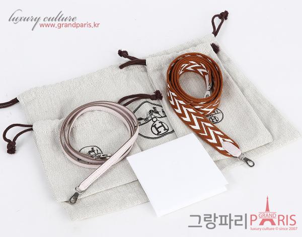 에르메스 미니 켈리 II 모브 페일 은장 U