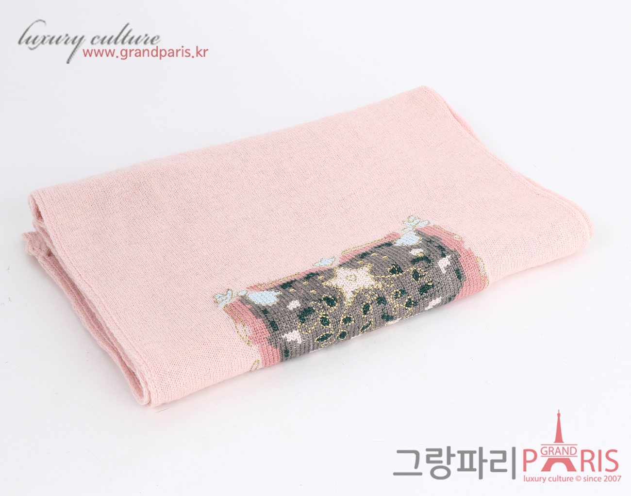 디올 캐시미어 머플러 핑크