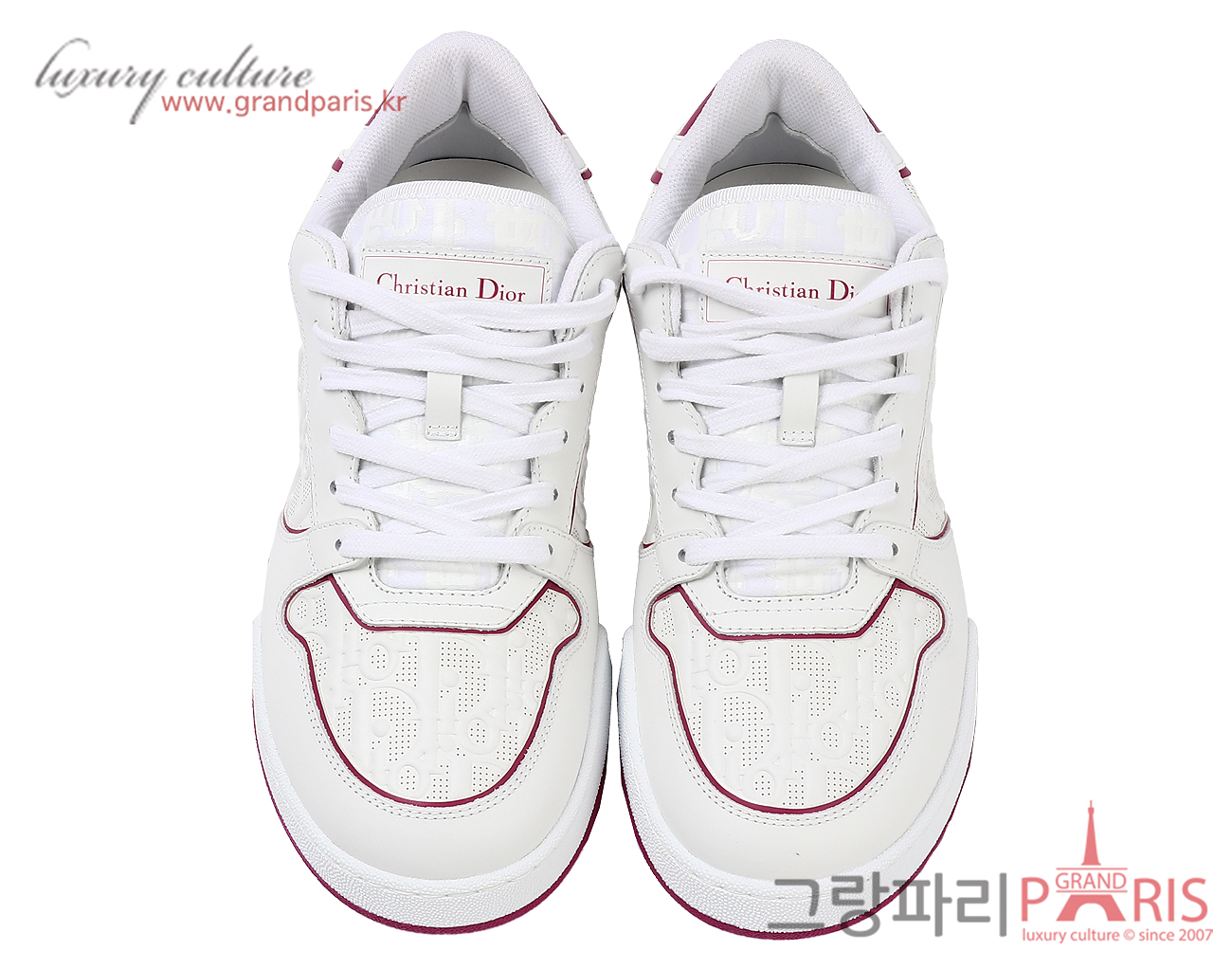 디올 원 스니커즈 화이트 푸시아 38 1/2