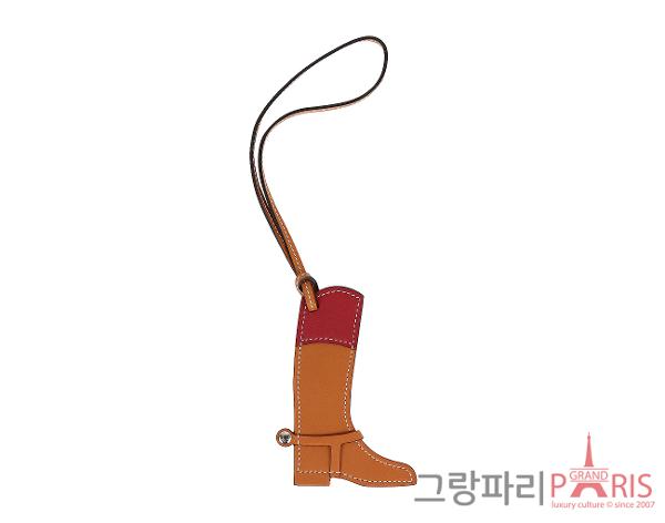 에르메스 부츠 패드독 백참 내추럴 세이블 루즈 그레나