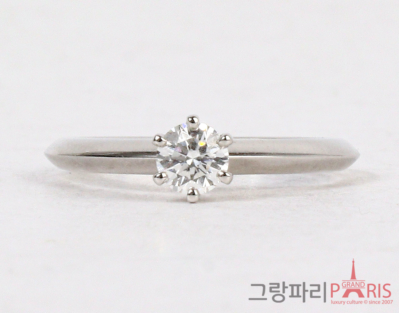 티파니앤코 티파니 세팅 웨딩 링 0.35ct 7.5