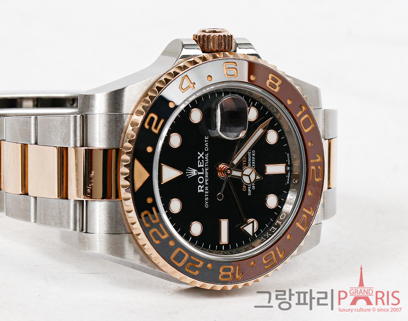 로렉스 GMT 마스터 II 40mm 로즈골드 콤비 126711CHNR