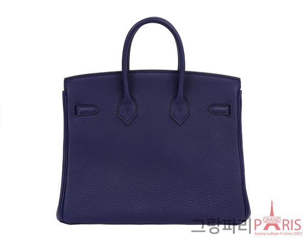 에르메스 벌킨 25 블루 잉크 금장 C