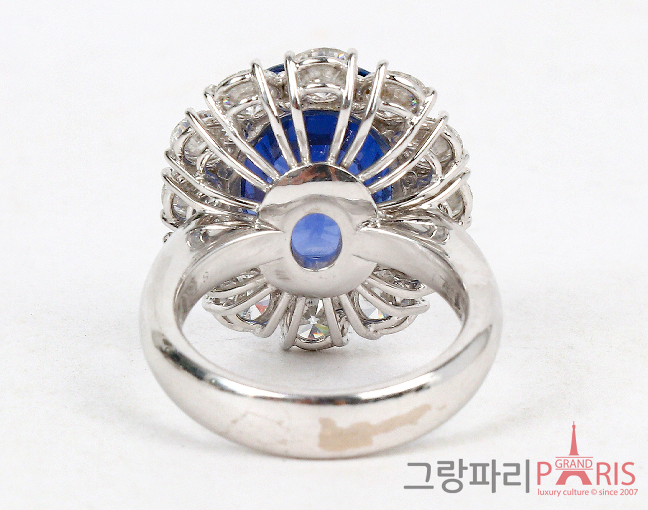 Fine Jewelry 블루 사파이어 다이아몬드 링 11.26ct