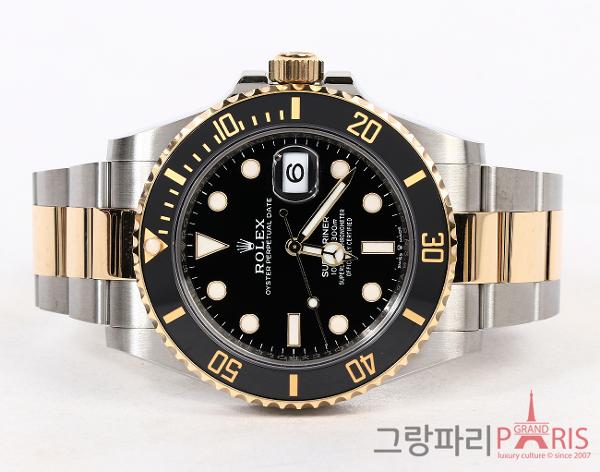 로렉스 서브마리너 41mm 옐로우골드 콤비 블랙 다이얼 126613LN