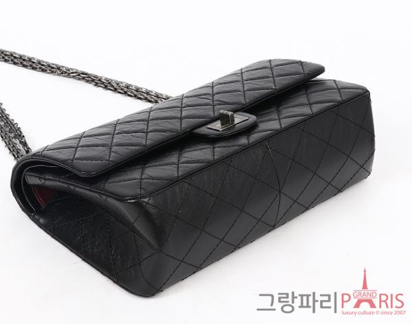 샤넬 2.55 빈티지 라지 블랙 빈티지 은장