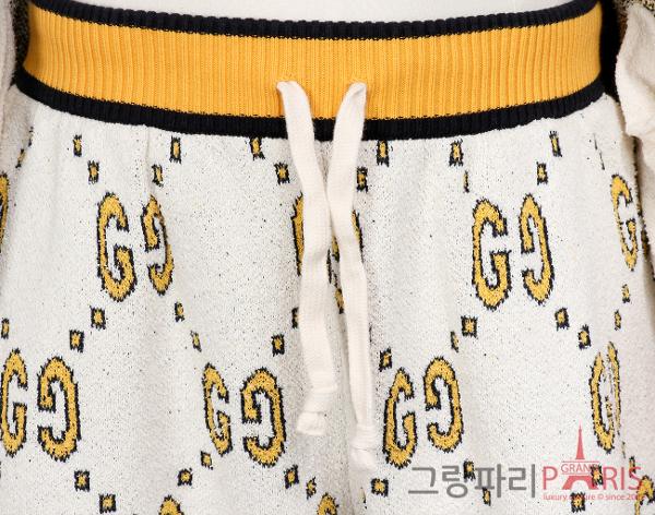 구찌 GG 집 재킷 쇼츠 Set 아이보리 블루 L