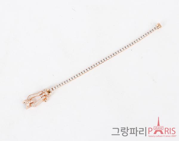 프레드 포스텐 브레이슬릿 L 핑크골드 파베 다이아몬드 15