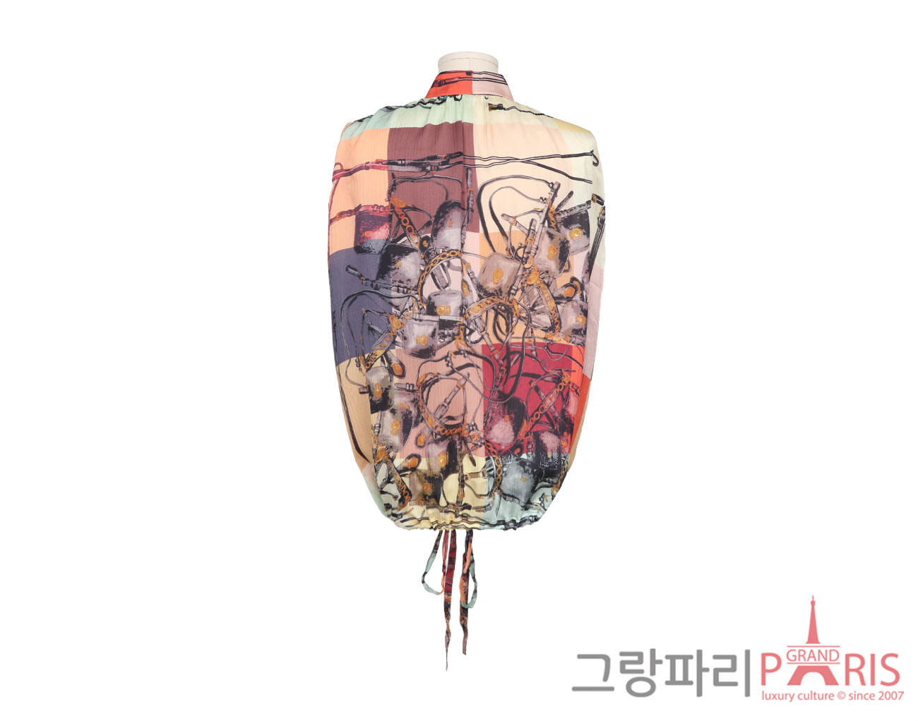 에르메스 플리츠 셔츠 멀티컬러 38