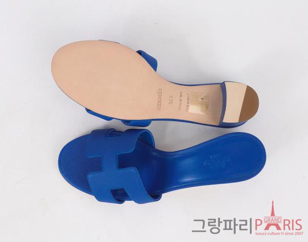 에르메스 오아시스 샌들 블루 블루에 36 1/2